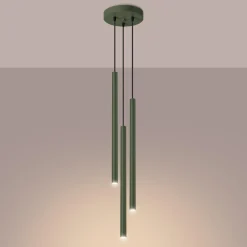 Outlet MyMobel Sollux Lámpara colgante PASTELO 3P verde oliva N/A