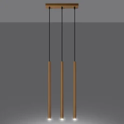 Fashion MyMobel Sollux Lámpara colgante PASTELO 3L oro