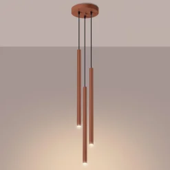 Outlet MyMobel Sollux Lámpara colgante PASTELO 3P rojo ocre N/A