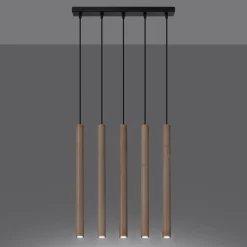 Best MyMobel Sollux Lámpara colgante PASTELO 5L madera
