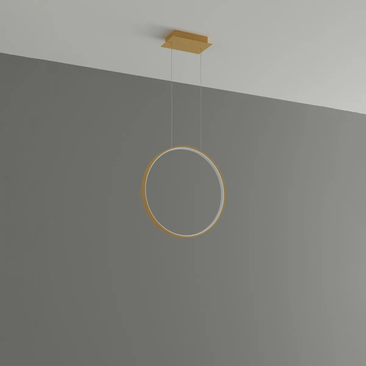 Hot MyMobel Sollux Lámpara colgante RIO 55 LED dorado 4000K 4000K