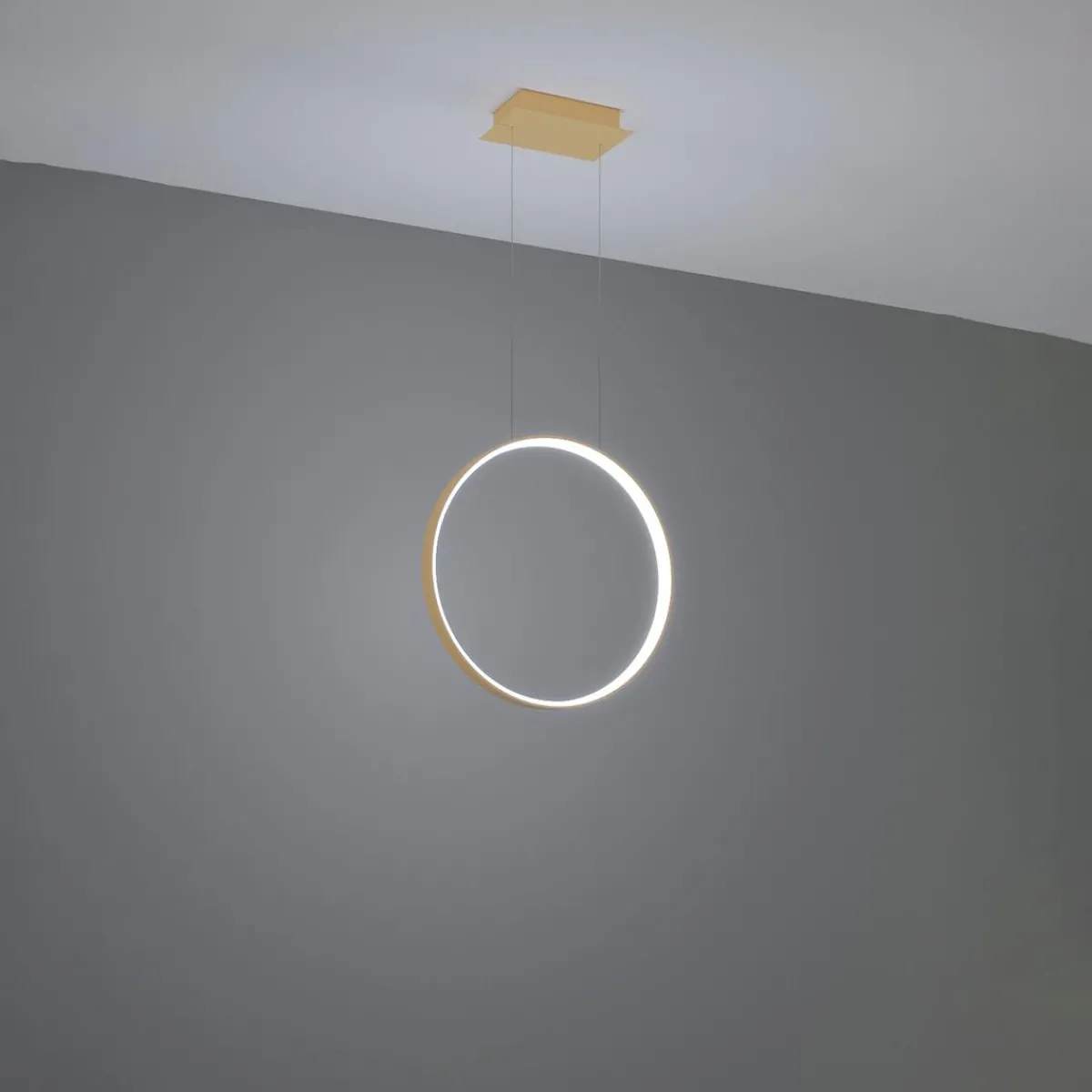 Hot MyMobel Sollux Lámpara colgante RIO 55 LED dorado 4000K 4000K