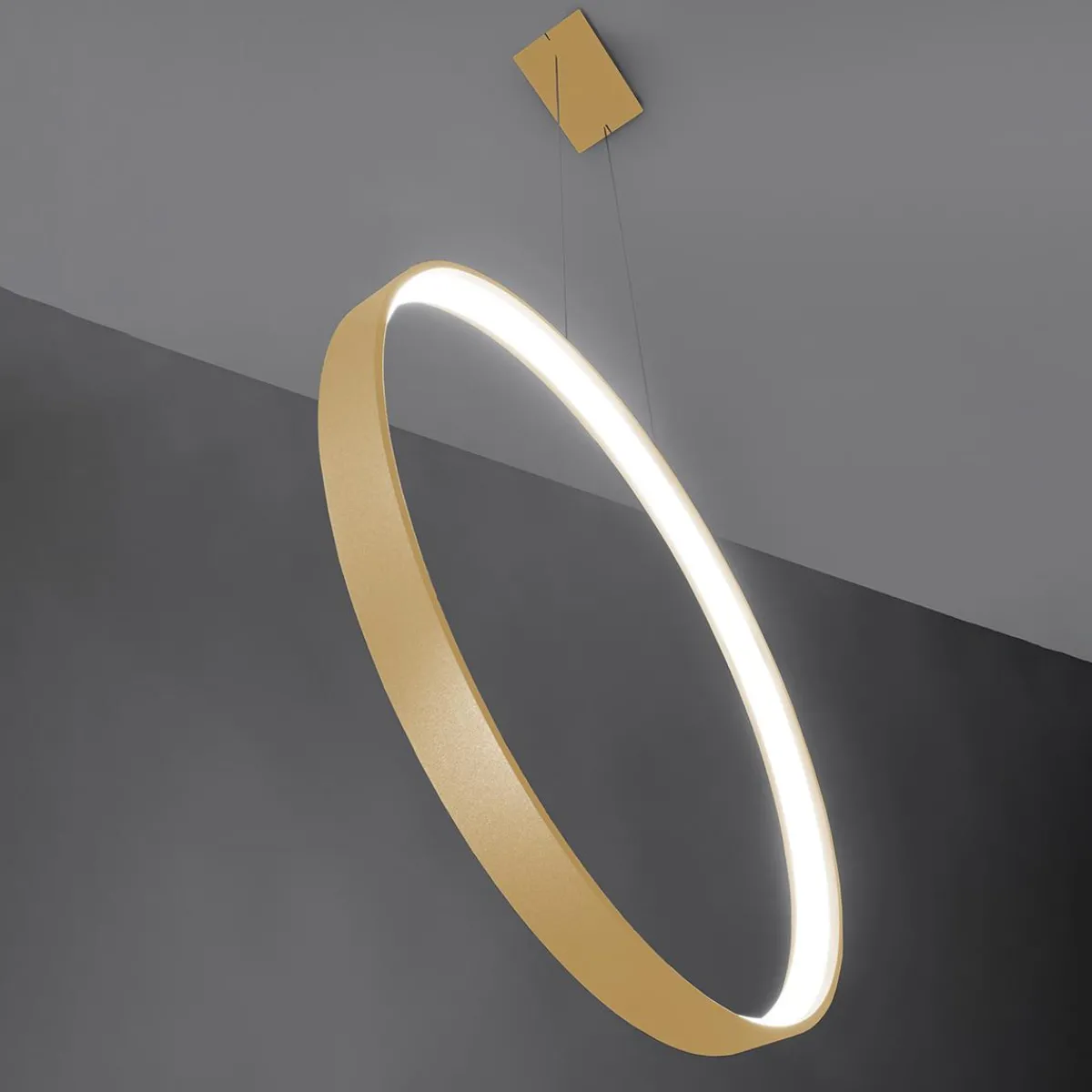 Hot MyMobel Sollux Lámpara colgante RIO 55 LED dorado 4000K 4000K