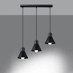 Outlet MyMobel Sollux Lámpara colgante TALEJA 3 negra [E27]
