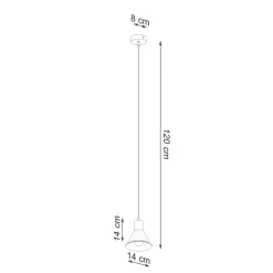Discount MyMobel Sollux Lámpara colgante TALEJA 1 blanca [E27]