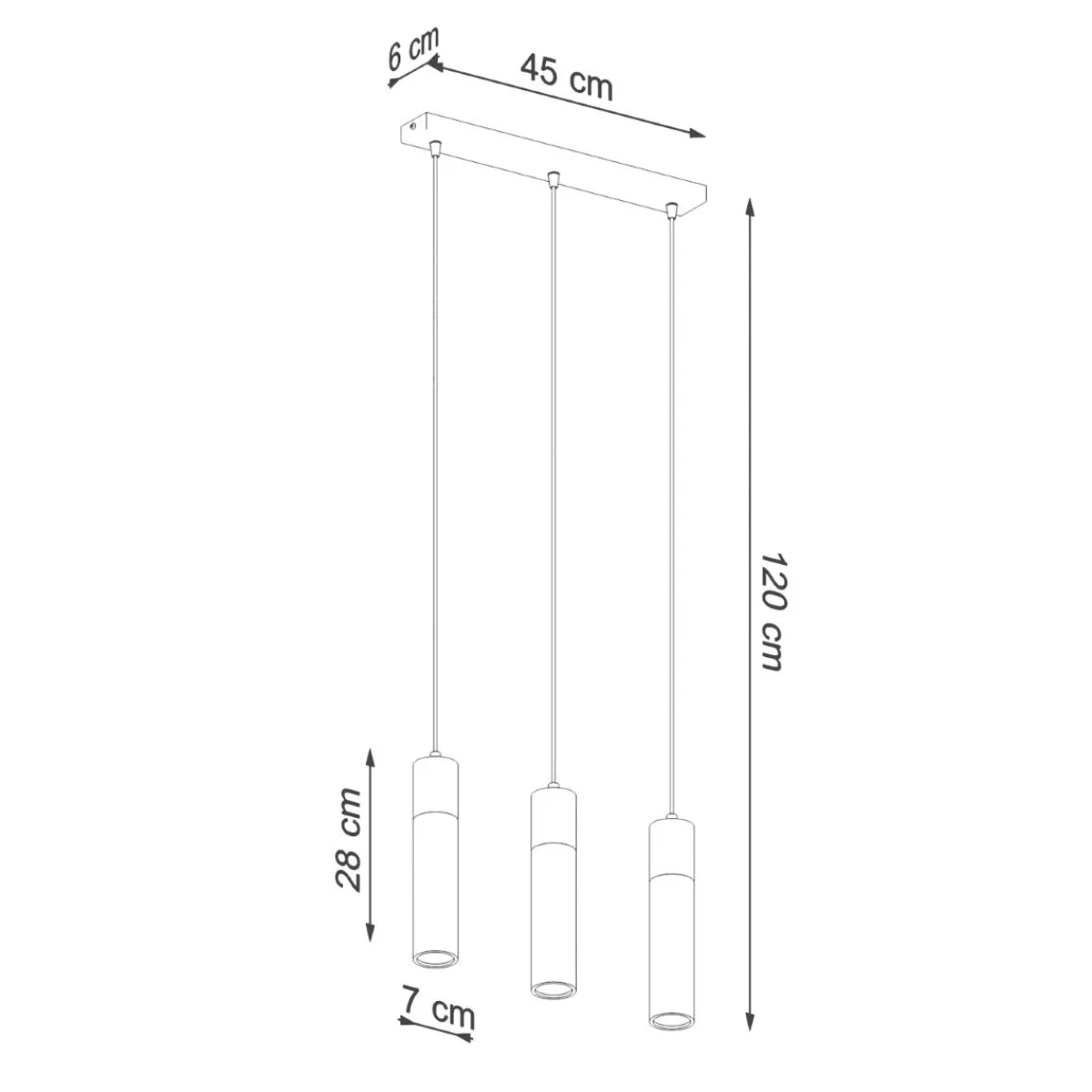 Clearance MyMobel Sollux Lámpara colgante ZANE 3 gris