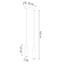 Clearance MyMobel Sollux Lámpara colgante ZANE 2 gris