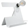 Fashion MyMobel Sollux Lámpara de mesa INCLINE blanca