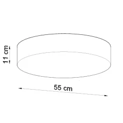 Discount MyMobel Sollux Lámpara de techo ARENA 55 gris