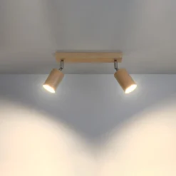 Hot MyMobel Sollux Lámpara de techo BERG 2 madera natural