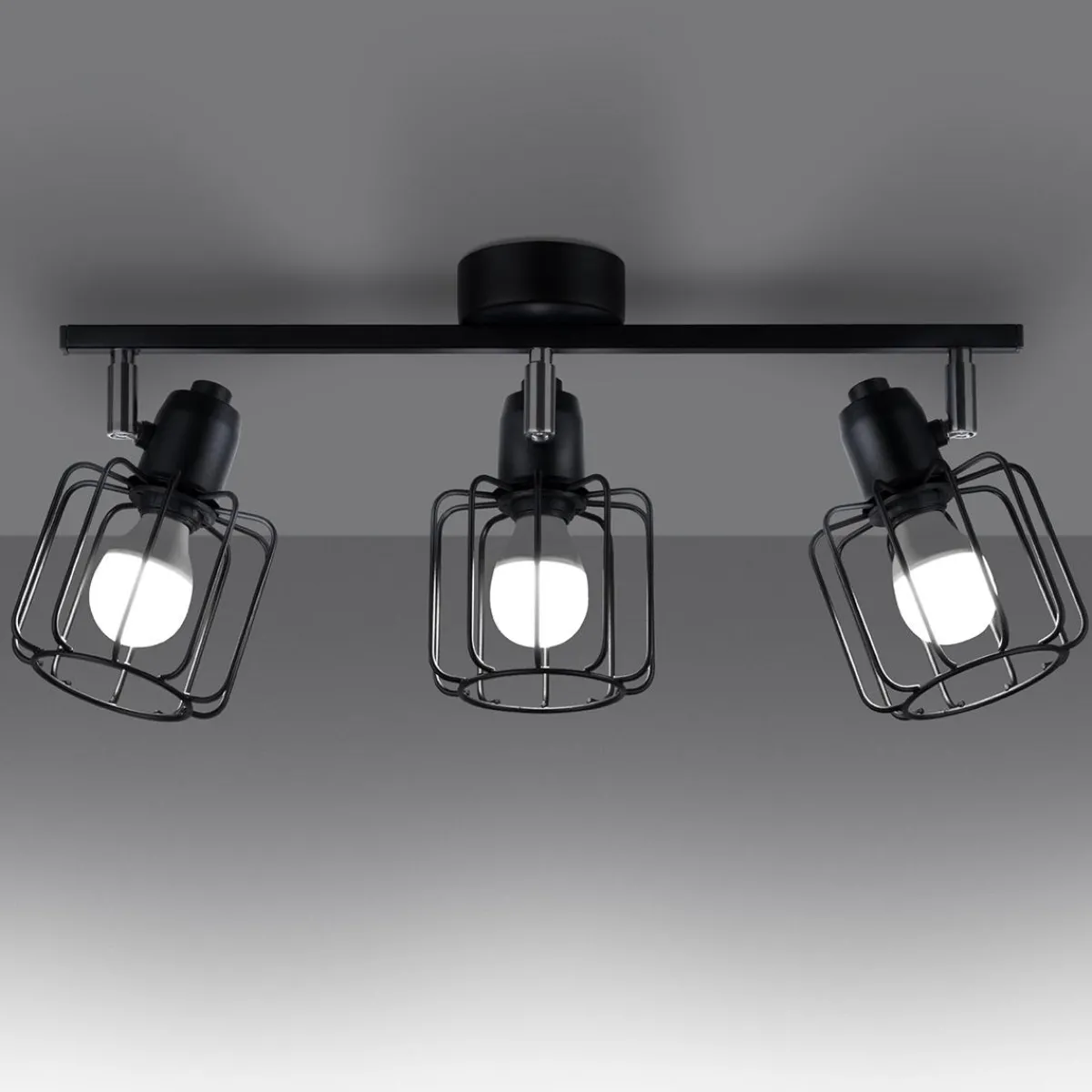 Fashion MyMobel Sollux Lámpara de techo BELUCI 3 negro