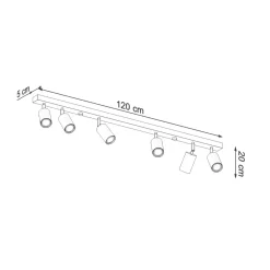 Sale MyMobel Sollux Lámpara de techo BERG 6 madera natural