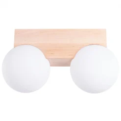 New MyMobel Sollux Lámpara de techo BULBO 2 madera natural No aplicable