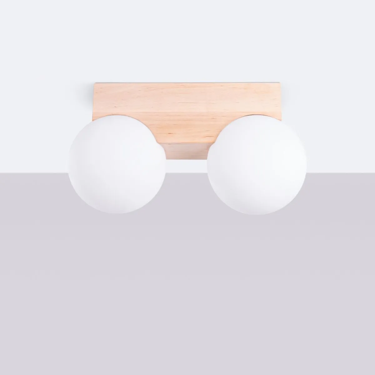 New MyMobel Sollux Lámpara de techo BULBO 2 madera natural No aplicable