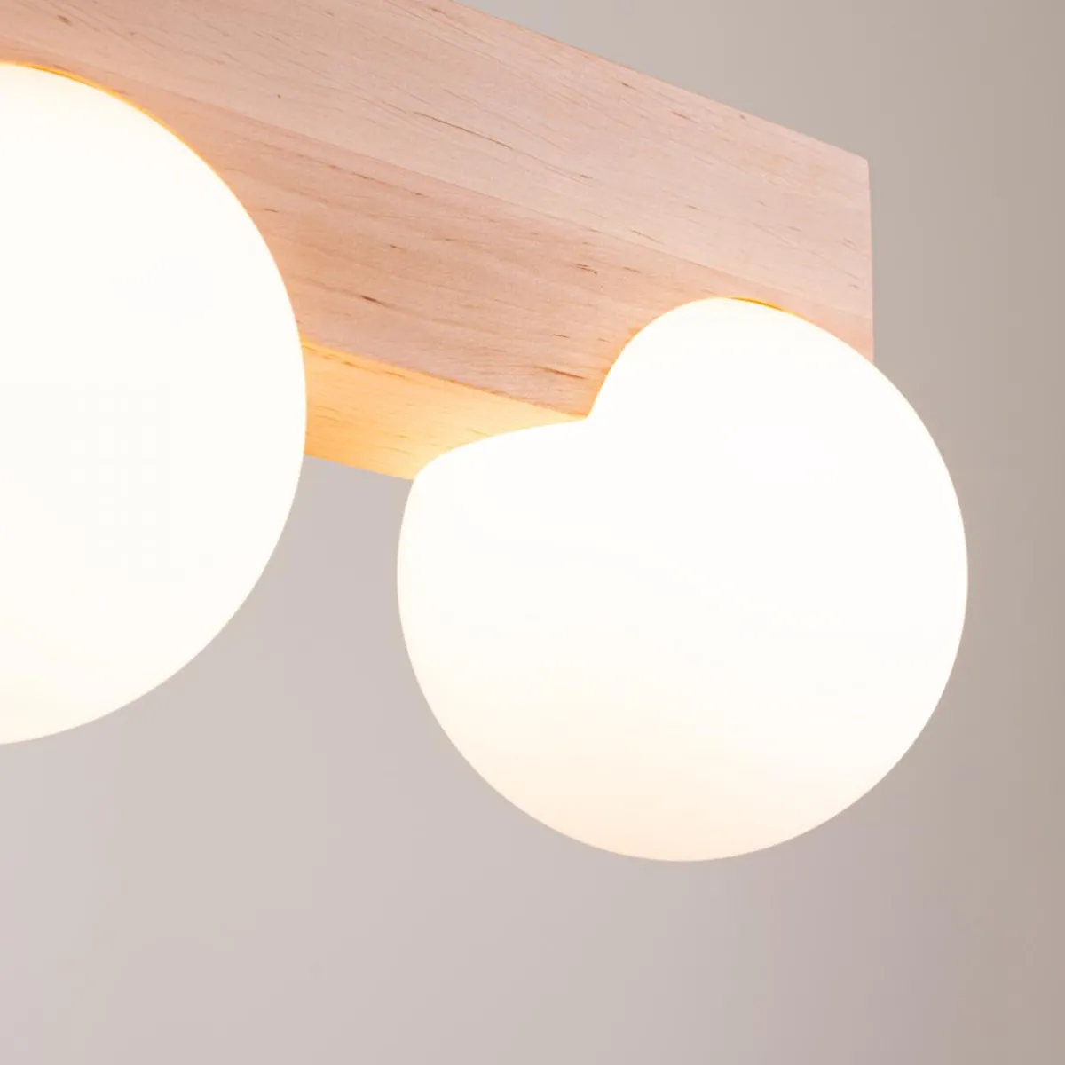 New MyMobel Sollux Lámpara de techo BULBO 2 madera natural No aplicable