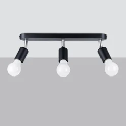Clearance MyMobel Sollux Lámpara de techo FORNES 3 negro
