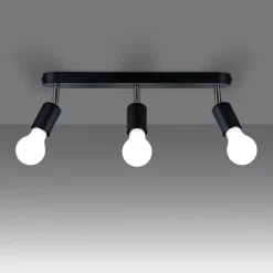 Clearance MyMobel Sollux Lámpara de techo FORNES 3 negro