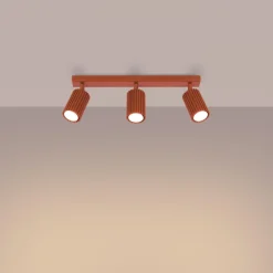 New MyMobel Sollux Lámpara de techo KARBON 3L rojo ocre N/A