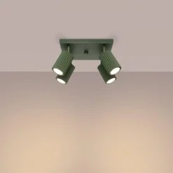 Fashion MyMobel Sollux Lámpara de techo KARBON 4 verde oliva N/A