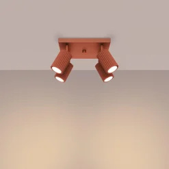 New MyMobel Sollux Lámpara de techo KARBON 4 rojo ocre N/A