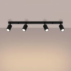 New MyMobel Sollux Lámpara de techo KARBON 4L negra N/A