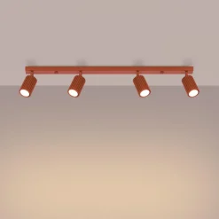 Outlet MyMobel Sollux Lámpara de techo KARBON 4L rojo ocre N/A
