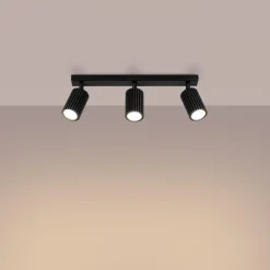 Best MyMobel Sollux Lámpara de techo KARBON 3L negra N/A