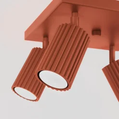 New MyMobel Sollux Lámpara de techo KARBON 4 rojo ocre N/A