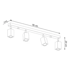 Outlet MyMobel Sollux Lámpara de techo KEKE 4 roble