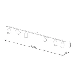 Discount MyMobel Sollux Lámpara de techo LEMMI 6L blanca