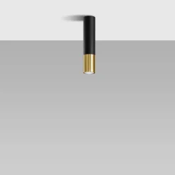 Online MyMobel Sollux Lámpara de techo LOOPEZ negro/dorado