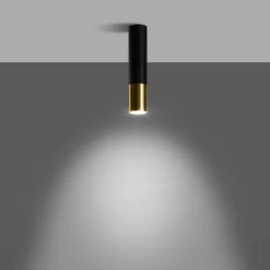 Online MyMobel Sollux Lámpara de techo LOOPEZ negro/dorado