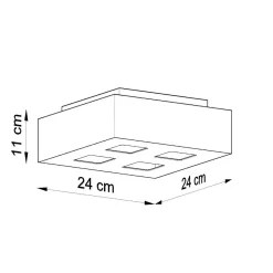 Clearance MyMobel Sollux Lámpara de techo MONO 4 negra