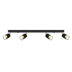 Outlet MyMobel Sollux Lámpara de techo NERO 4 negro/dorado