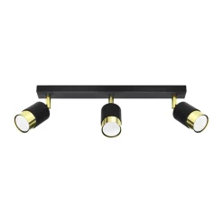 New MyMobel Sollux Lámpara de techo NERO 3 negro/dorado