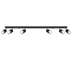 Online MyMobel Sollux Lámpara de techo NERO 6 negro/cromo