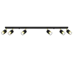 Hot MyMobel Sollux Lámpara de techo NERO 6 negro/dorado