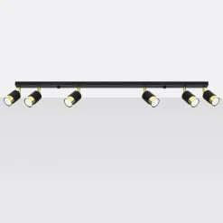 Hot MyMobel Sollux Lámpara de techo NERO 6 negro/dorado