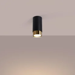 Best MyMobel Sollux Lámpara de techo NERO 12,5 negro/oro N/A