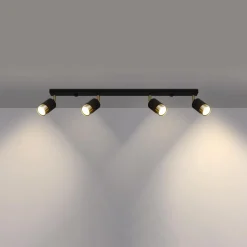 Outlet MyMobel Sollux Lámpara de techo NERO 4 negro/dorado