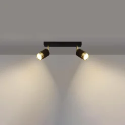 Sale MyMobel Sollux Lámpara de techo NERO 2 negro/dorado