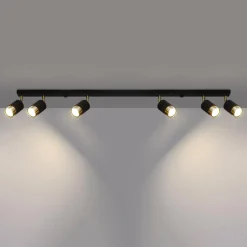 Hot MyMobel Sollux Lámpara de techo NERO 6 negro/dorado