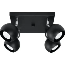 Clearance MyMobel Sollux Lámpara de techo OCULARE 4 negro