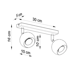 Clearance MyMobel Sollux Lámpara de techo OCULARE 2 blanca