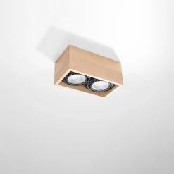 New MyMobel Sollux Lámpara de techo QUATRO 2 madera natural