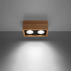 New MyMobel Sollux Lámpara de techo QUATRO 2 madera natural