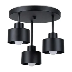 Clearance MyMobel Sollux Lámpara de techo SAVAR 3 negra