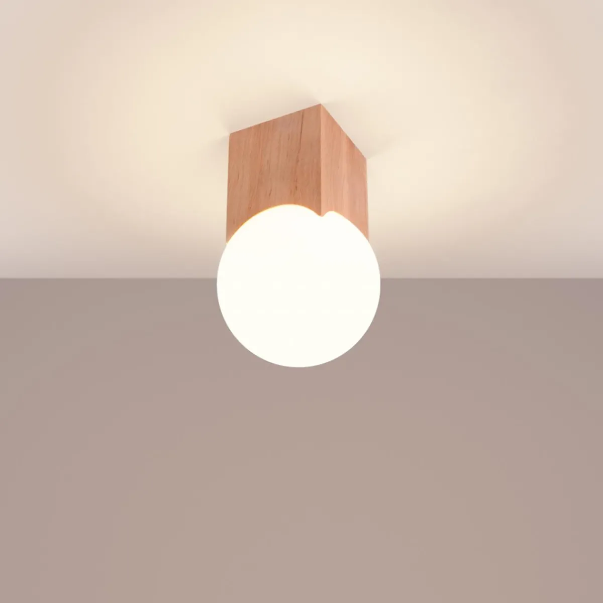 Hot MyMobel Sollux Lámpara de techo SOLIS madera natural N/A