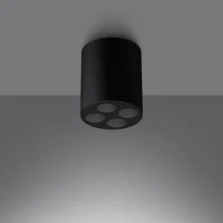 Hot MyMobel Sollux Lámpara de techo ZOE negro LED 4000K