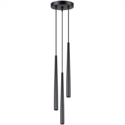 Hot MyMobel Sollux Lámpara pedant BLISS 3P negra N/A